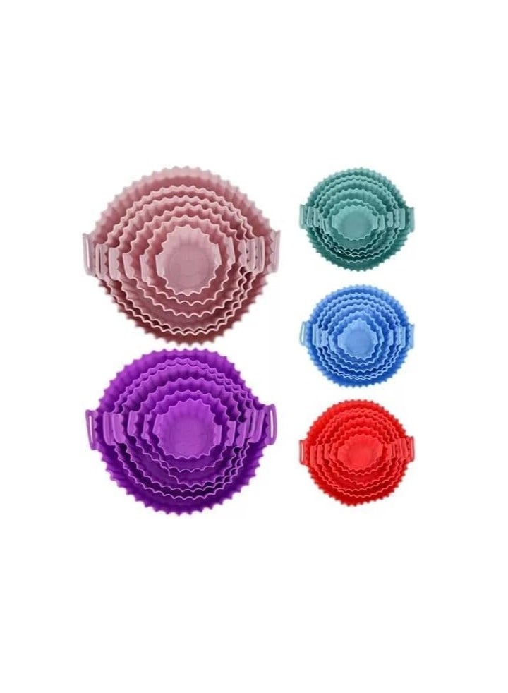 Spaceshoop 6 Pieces reusable air fryer silicone liners heat resistant non-stick air fryer basket for air fryer oven accessories - Image 1