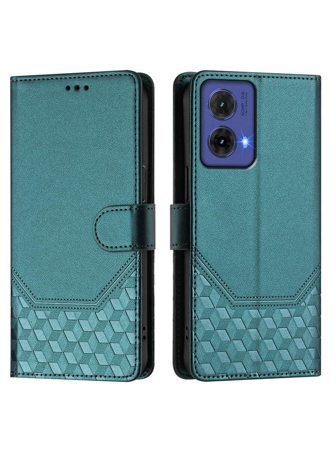 S-TOP Case For Motorola Moto G85 5G Honeycomb Embossing RFID Leather Phone Case - Image 2
