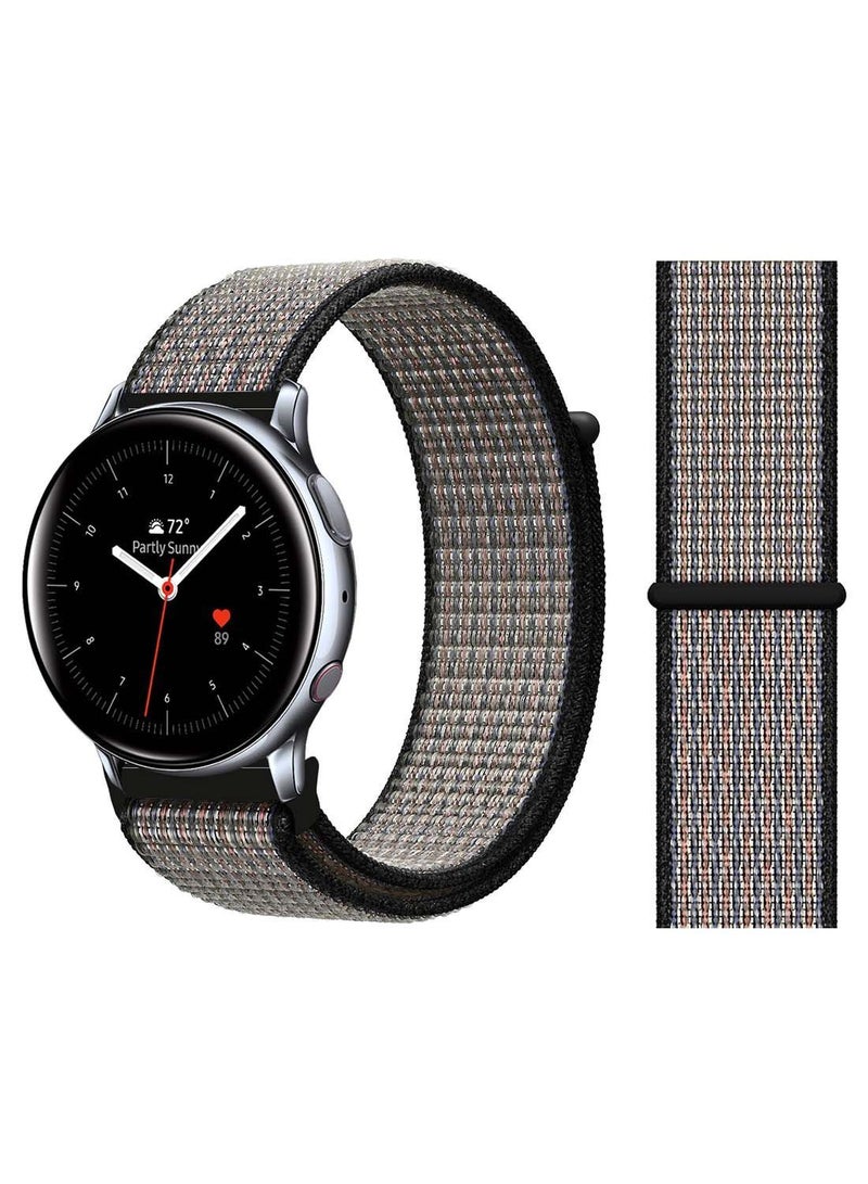 NIBEMINENT Nylon Loop Replacement Band 20mm For Samsung Active 2 40/44mm Royal Pulse
