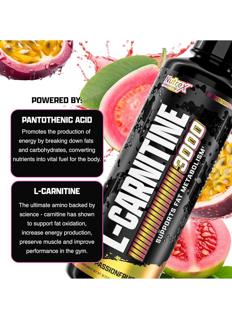 Nutrex Research Nutrex Liquid-Carnitine 3000 Passionfruit Guava 15.72 FL OZ (465ML) - Image 4