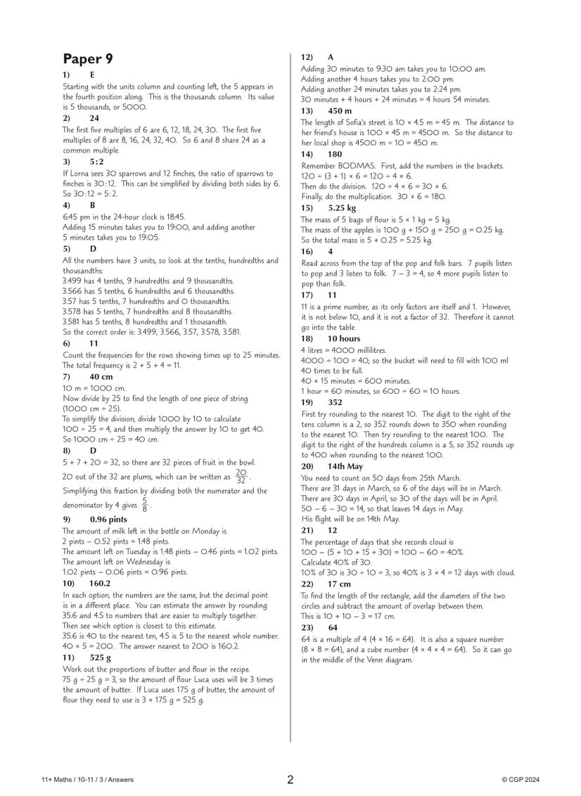 null - 11+ GL Maths Practice Papers: Ages 10-11 - Pack 3 (with Parents' Guide & Online Edition) - Image 1