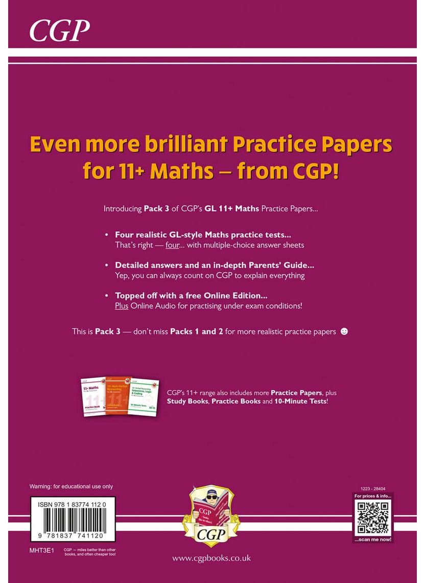 null - 11+ GL Maths Practice Papers: Ages 10-11 - Pack 3 (with Parents' Guide & Online Edition) - Image 1