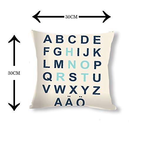 IM FAB IMFAB Geometric Blue and Torquoise Digital Printed Decorative Canvas Cotton Cushion Covers Set of 5 pcs (12X12 inches or 30X30 cms) - Image 4