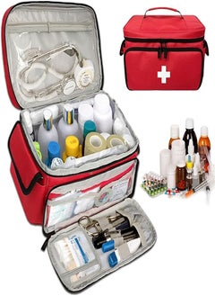 Generic Large capacity medicine box, layered home first aid kit, portable fabric storage bag, waterproof large size, home travel medicine bag  - Image 1