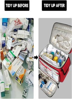 Generic Large capacity medicine box, layered home first aid kit, portable fabric storage bag, waterproof large size, home travel medicine bag  - Image 5