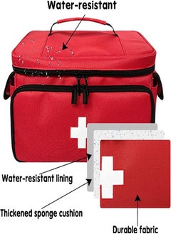 Generic Large capacity medicine box, layered home first aid kit, portable fabric storage bag, waterproof large size, home travel medicine bag  - Image 4
