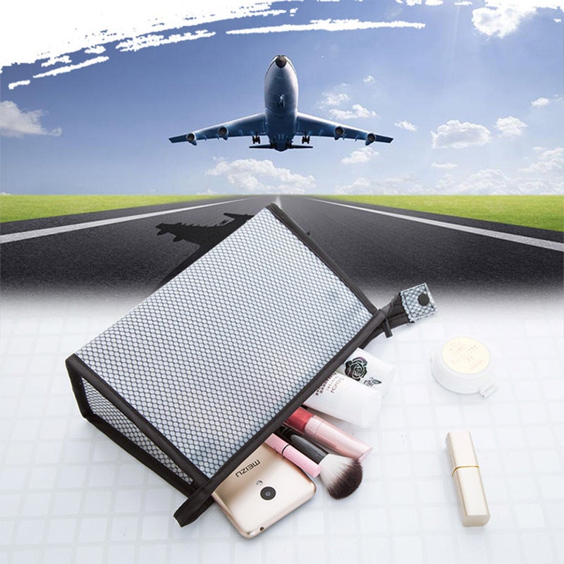 Travel Cosmetics Bag Portable Pvc Mesh Toiletry Bag Waterproof Transparent Cosmetic Bag Travel Cosmetics Cosmetics Bag - Image 4