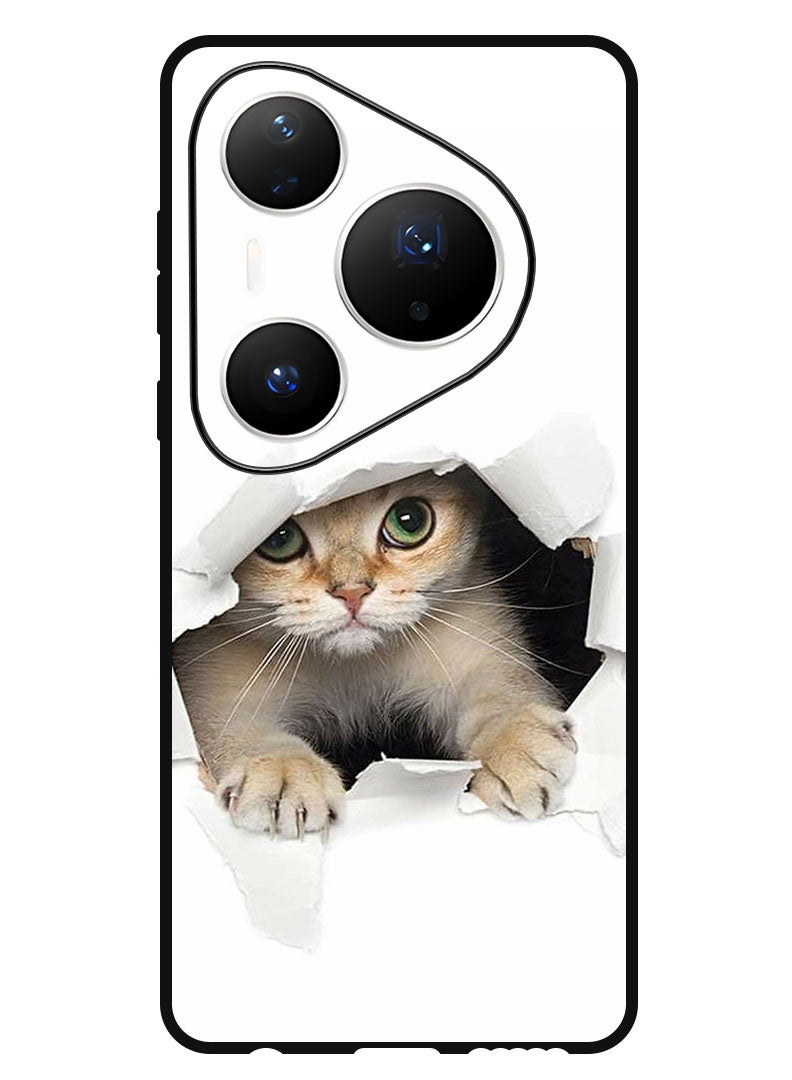 Theodor Case Compatible with Huawei Pura 80 Pro 6.8 Inch Protection Shockproof Bumper Cover Baby Cat - Image 1