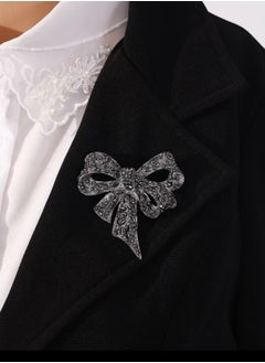 Elegant Rhinestone Bow Brooch For Women