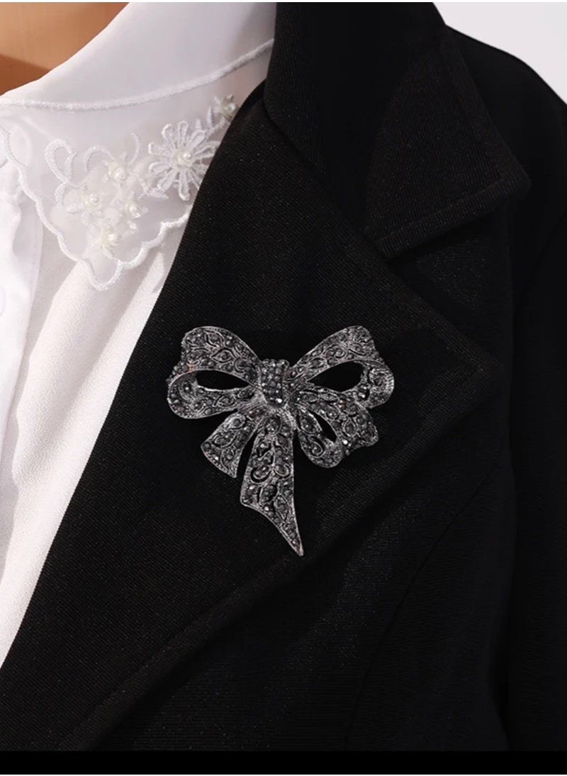 NEW STYLE - Elegant Rhinestone Bow Brooch For Women - Image 1