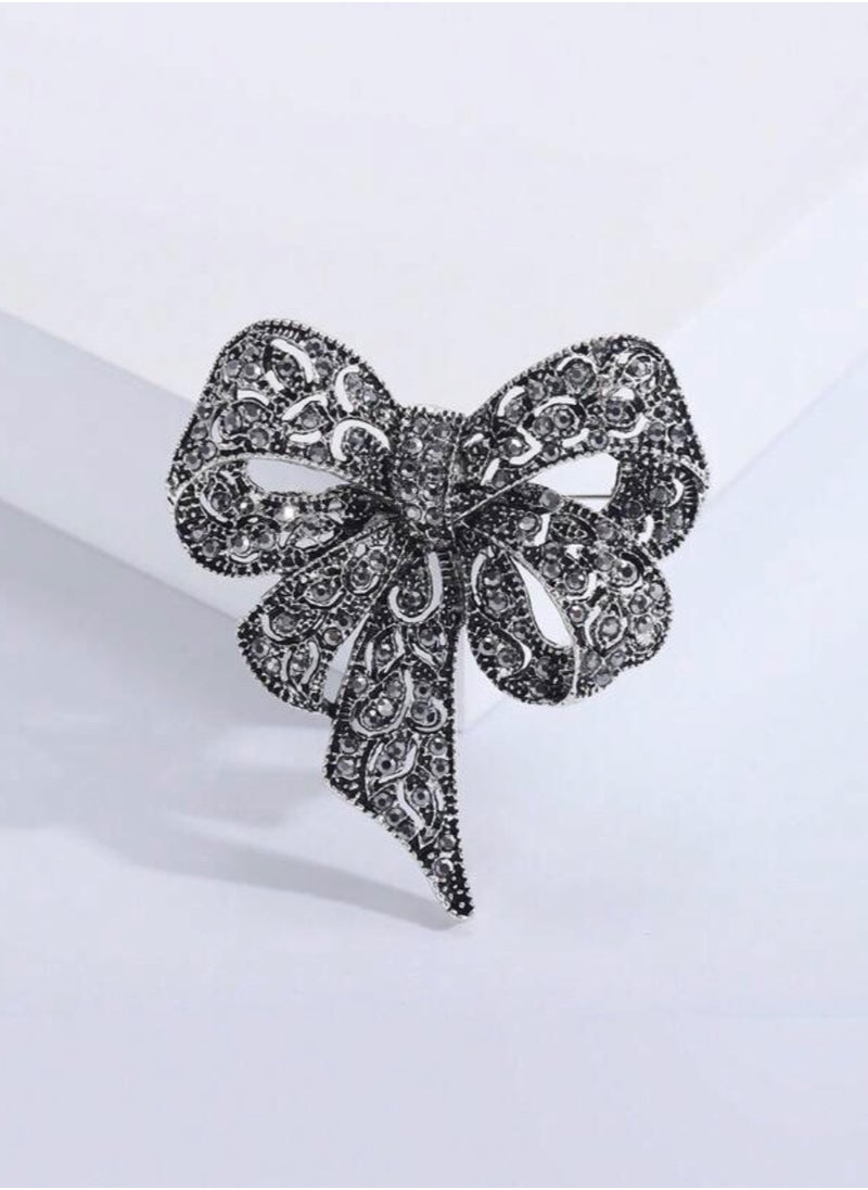 NEW STYLE - Elegant Rhinestone Bow Brooch For Women - Image 1