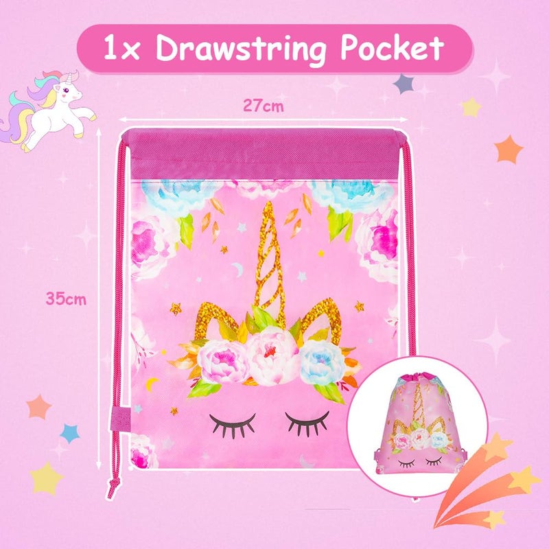 OFFCUP Unicorn Stationery Set, 32 Pieces Unicorn Stationery, Unicorn Gift Box, Unicorn Case, Coloured Pens, Pencils, Notebooks, Stickers (Unicorn Horn) - Image 2