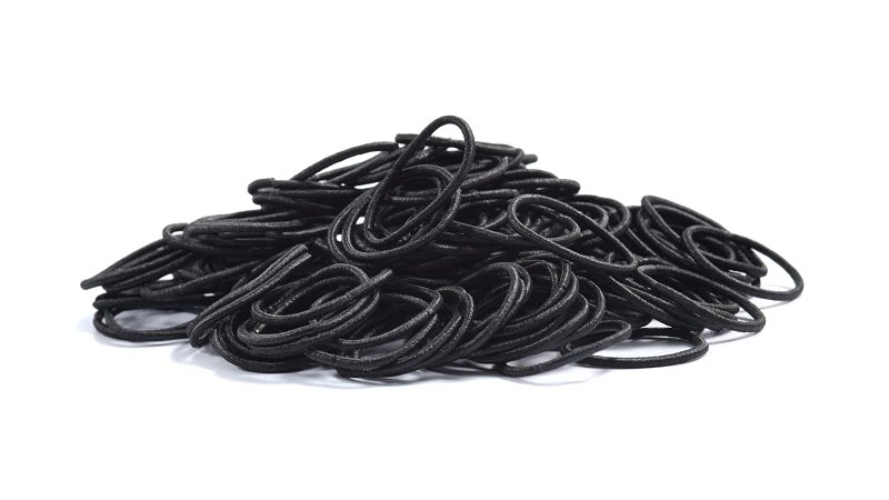 Youxuan Small Hair Elastics for Girls, Soft and Comfy Rubber Bands, 100 PCS Hair Ties, Black - Image 2
