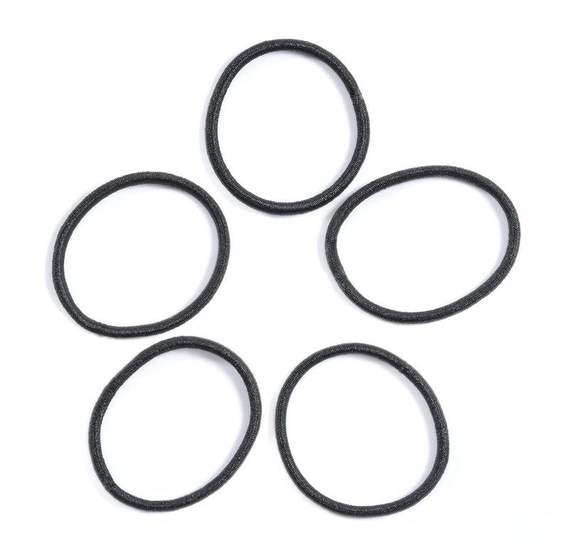 Youxuan Small Hair Elastics for Girls, Soft and Comfy Rubber Bands, 100 PCS Hair Ties, Black - Image 4