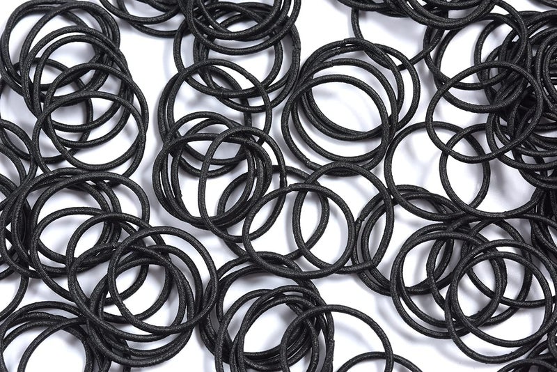 Youxuan Small Hair Elastics for Girls, Soft and Comfy Rubber Bands, 100 PCS Hair Ties, Black - Image 3