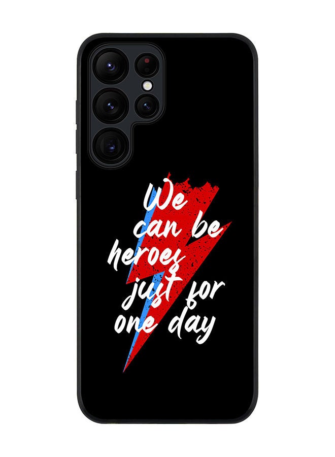 Stylizedd Rugged Black edge case for Samsung Galaxy S23 Ultra 5G Slim fit Soft Case Flexible Rubber Edges Anti Drop TPU Gel Thin Cover - We can be heros - Image 1