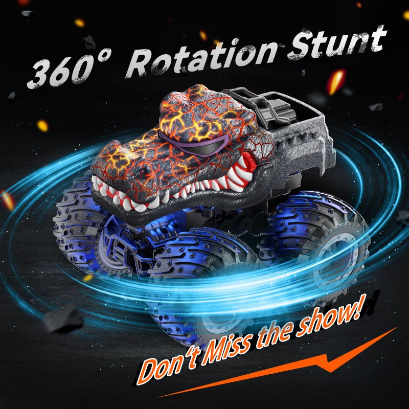 Auuguu Remote Control Monster Trucks  2.4Ghz All Terrain Rc Cars With Light Spray  Birthday Gift For Kids 3 4 5 6 7 8  Toddler Toys For Boys Girls 3+ Year Old - Image 4