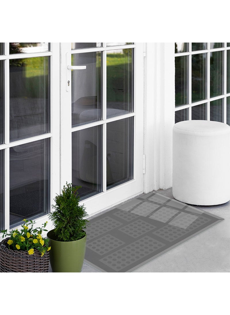 DECORITA - Glass Door Mat | Non-Slip Glass Mat | Smoked Glass | - Image 1