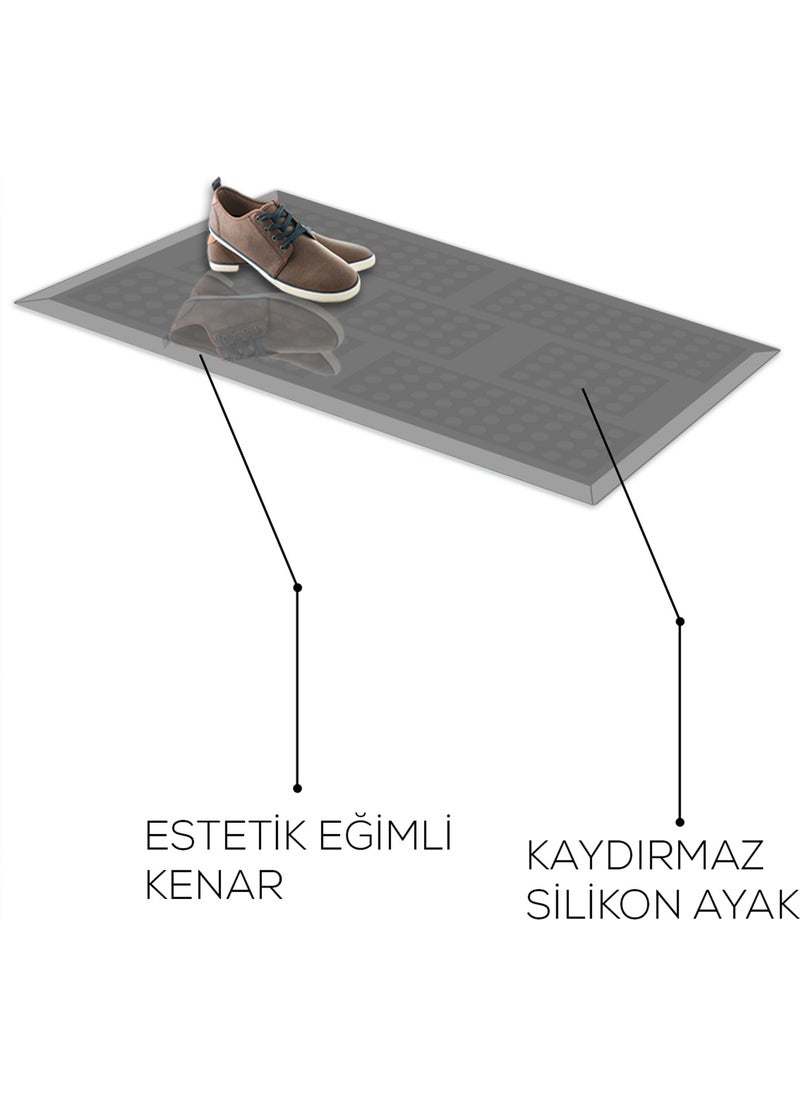 DECORITA - Glass Door Mat | Non-Slip Glass Mat | Smoked Glass | - Image 1