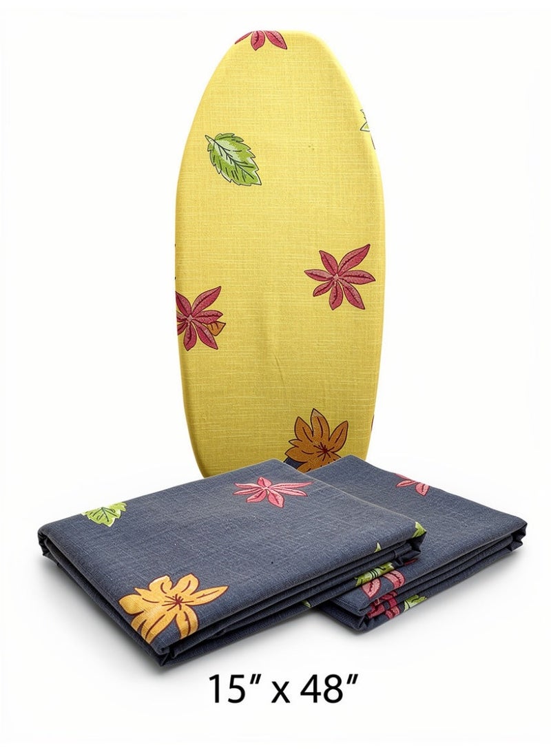 fagor Ironing Board Cover 15" x 48" – Cotton Fabric with Felt Padding & Drawstring Fit | Assorted Colours - Image 3