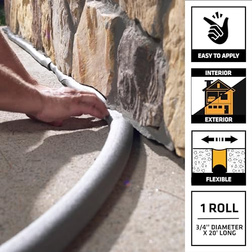 SIKA Closed Cell Foam Backer Rod, Gray, 3/4" Diameter x 20' Long, Water-Resistant Joint Filler for Sealant Application, Flexible and Durable for Cracks and Joints - Image 2