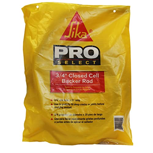 SIKA Closed Cell Foam Backer Rod, Gray, 3/4" Diameter x 20' Long, Water-Resistant Joint Filler for Sealant Application, Flexible and Durable for Cracks and Joints - Image 1