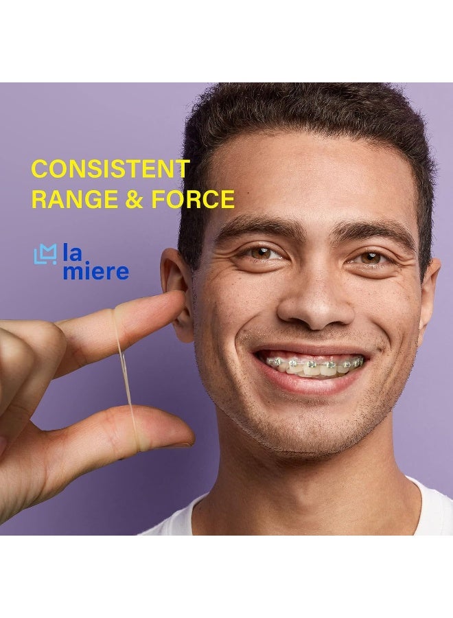 LA MIERE 400 حزمة من الأربطة المطاطية للأسنان (ثقيلة، 6.5 أونصة، 1/4'' (6.4 مم)) - Image 3