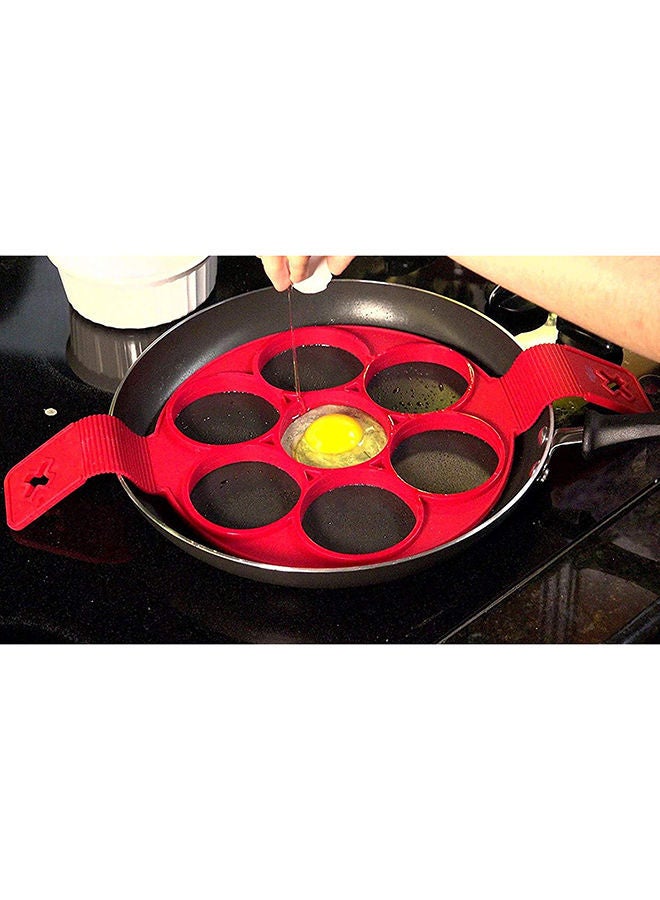 NIBEMINENT Egg Ring Pancake Mould Red  - Image 3