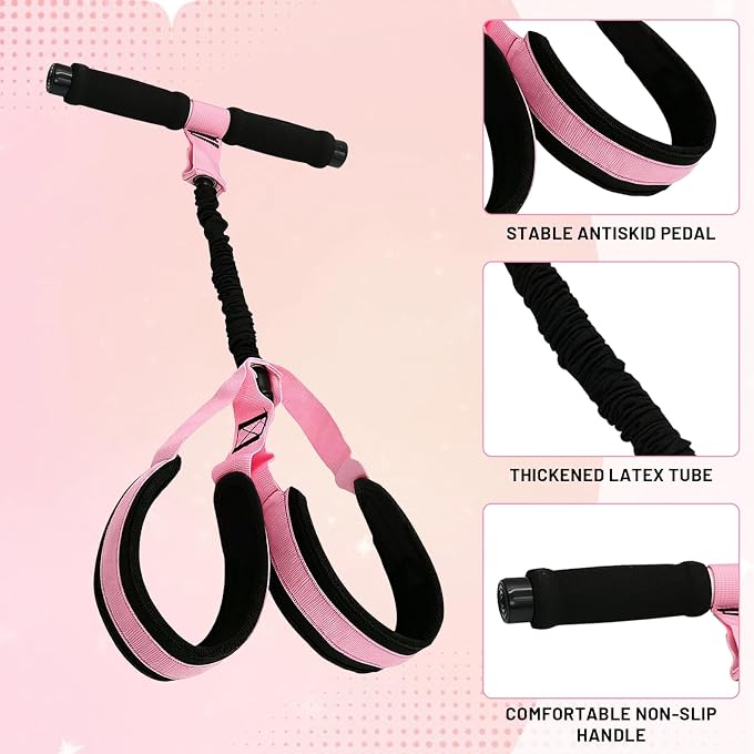 OVBOVA Pedal Resistance Band With Handles  Multifunctional Home Workout Foot Pedal Band For Core, Abs, Legs, Arms & Waist For Men & Women - Image 3