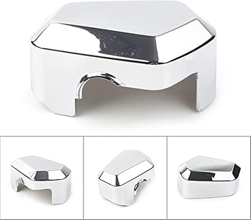 QASULER Chrome Motorcycle Brake Fluid Reservoir Cover - Image 5