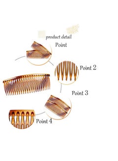 Fodattm Fodattm 4PCS Large 5 Inches 24 Teeth Hair Side Comb French Hair Accessories Plastic Hair Clip Clamp for Men Women (A#)  - Image 3