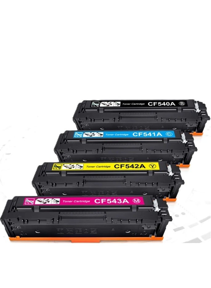 روكسي حبر متوافق مع ROXY 203X 203A (مجموعة) (عالي الإنتاجية) للطابعة / CF540X CF541X CF542X CF543X لطابعة HP Color LaserJet Pro MFP M254dw M254dnM254nw M280nw M281fdn M281fdw M281cdw (BCMY)) - Image 3