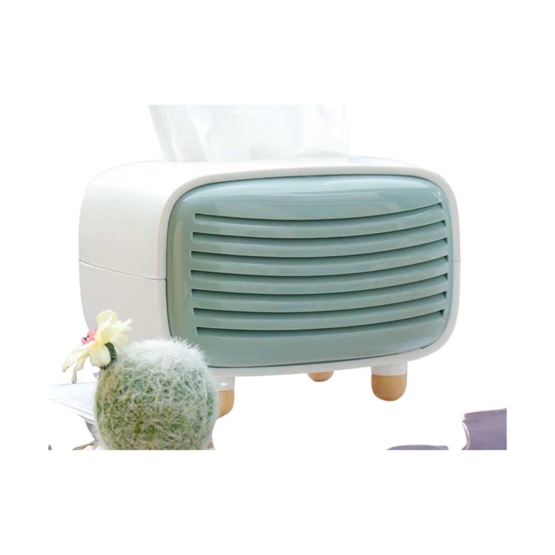 Wrixty Retro Radiator Tissue Box Holder Paper Towel Dispenser Organizer Paper Napkin Holder Case for Office Living Room BedroomCarHotel Night Stand Desk Multi Color - Image 1