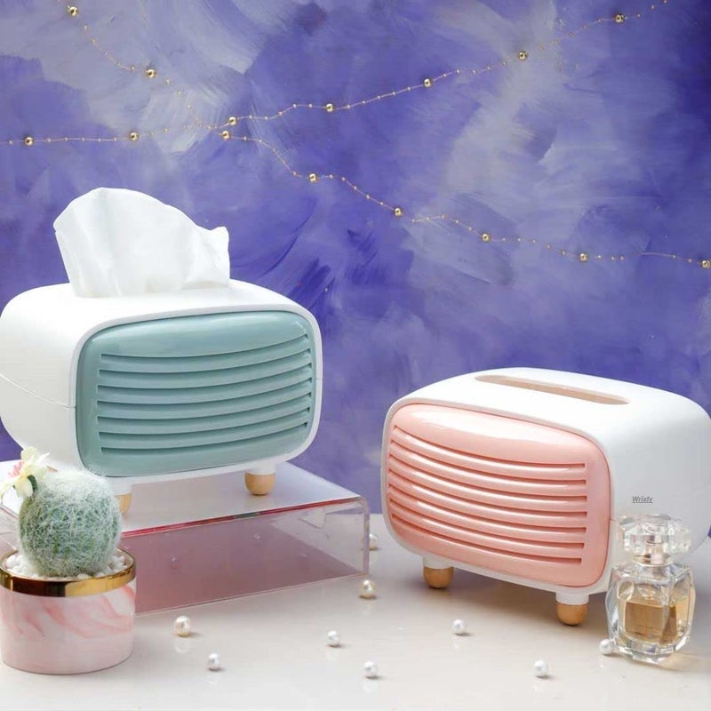 Wrixty Retro Radiator Tissue Box Holder Paper Towel Dispenser Organizer Paper Napkin Holder Case for Office Living Room BedroomCarHotel Night Stand Desk Multi Color - Image 4