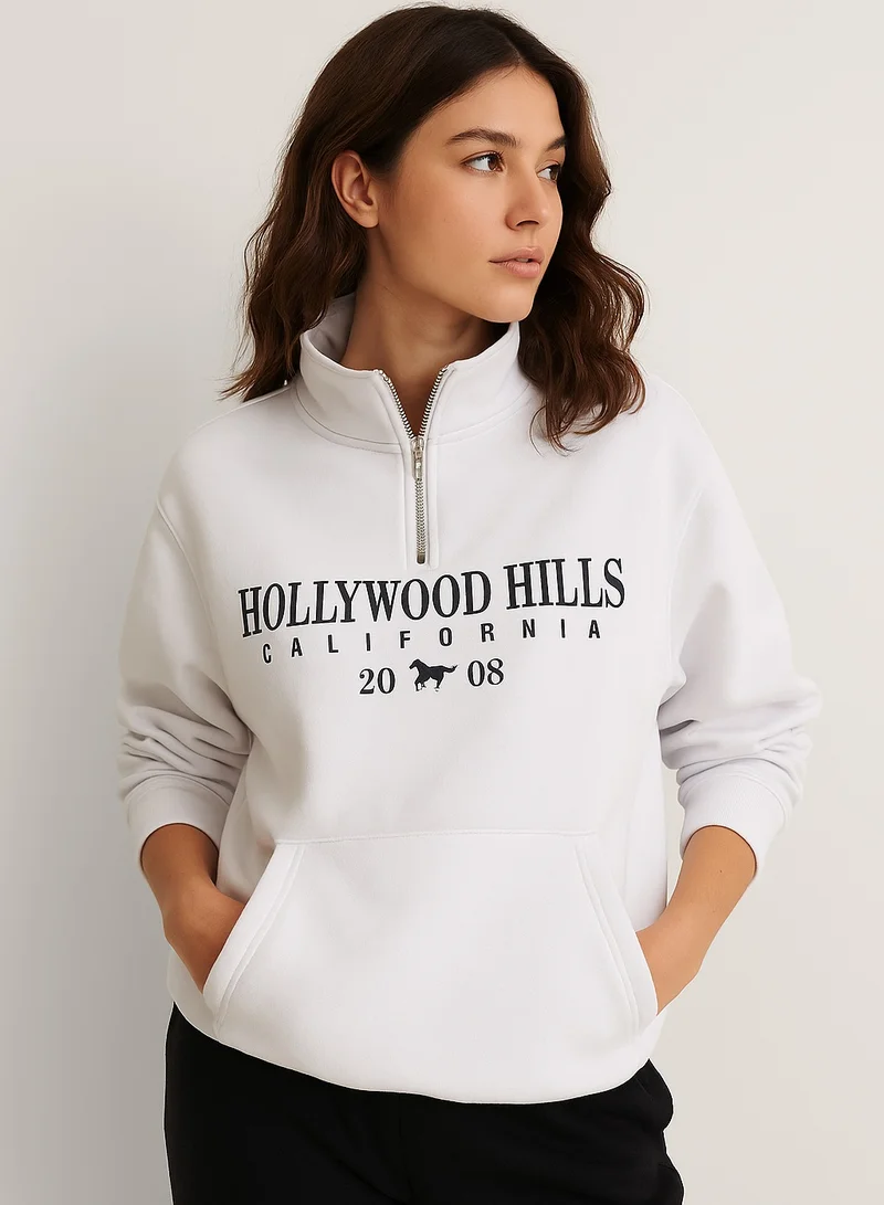 victor and jane Half-Zip Pullover – “Hollywood Hills California” | 100% Cotton Fleece, 280 GSM