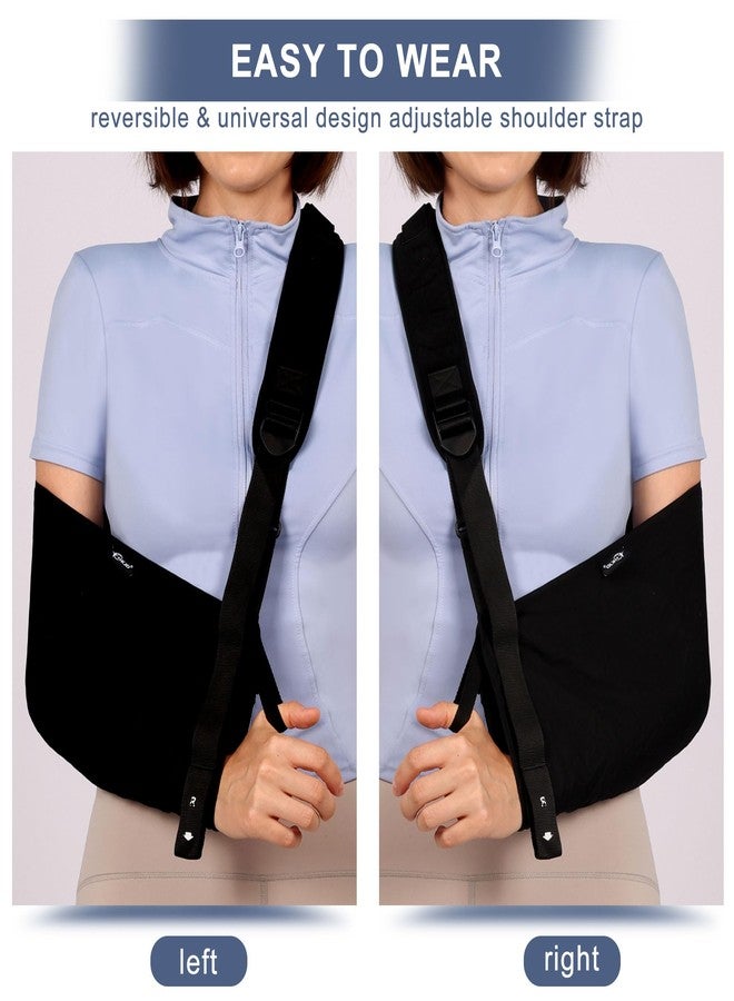 HKJD Arm Sling for Shoulder, Wrist, Elbow Injuries, Breathable and Adjustable Shoulder Immobilizer Sling for Men and Women with Thumb Loop, Support for Rotator Cuff Tear, Left or Right Arm - Image 4