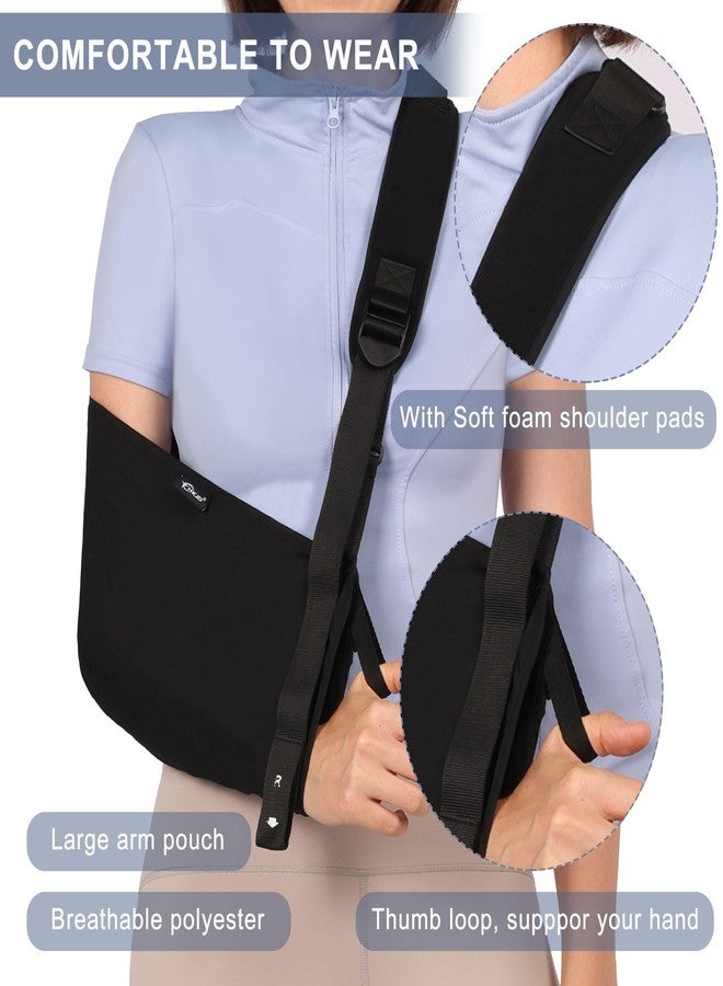 HKJD Arm Sling for Shoulder, Wrist, Elbow Injuries, Breathable and Adjustable Shoulder Immobilizer Sling for Men and Women with Thumb Loop, Support for Rotator Cuff Tear, Left or Right Arm - Image 3