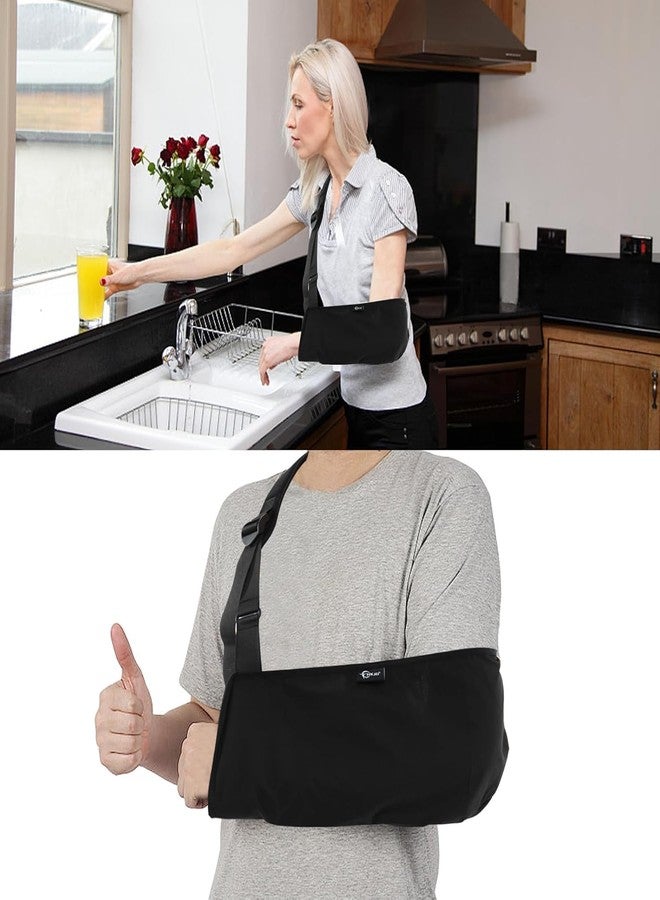 HKJD Arm Sling for Shoulder, Wrist, Elbow Injuries, Breathable and Adjustable Shoulder Immobilizer Sling for Men and Women with Thumb Loop, Support for Rotator Cuff Tear, Left or Right Arm - Image 5