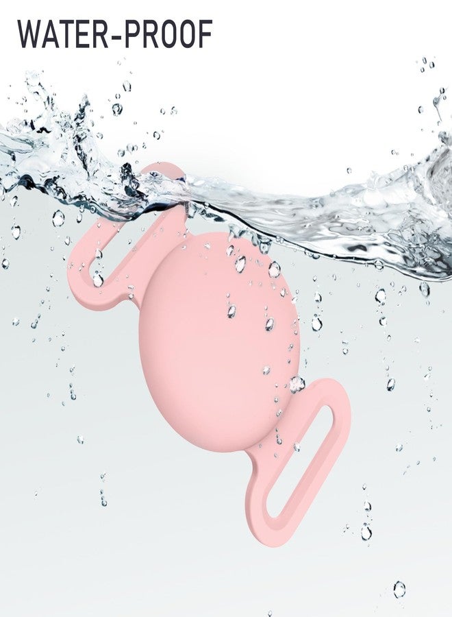 Meliya Airtag Dog Collar Holder for Apple Airtag Dog Tracker, 2 Pack GPS Tracking Accessories Anti-Lost Silicone Air Tag Holder Case for Pet Cat Dog Collars (White+Pink, Small) - Image 5