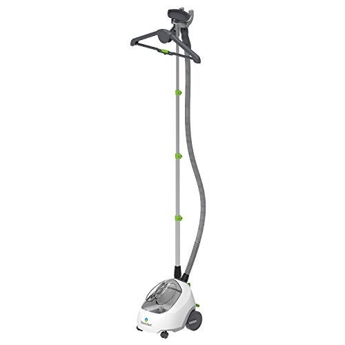 Steamfast SF-520 Full Size Fabric Steamer with Insulated Hose, Clothes Hanger, and Fabric Brush, Quick Heat-Up Time, 70-Ounce Water Tank, Chemical-Free Steam, Integrated Cord Wrap, White - Image 1
