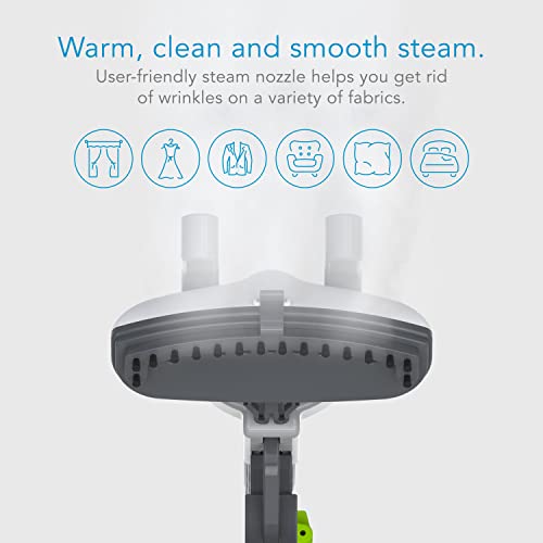 Steamfast SF-520 Full Size Fabric Steamer with Insulated Hose, Clothes Hanger, and Fabric Brush, Quick Heat-Up Time, 70-Ounce Water Tank, Chemical-Free Steam, Integrated Cord Wrap, White - Image 5