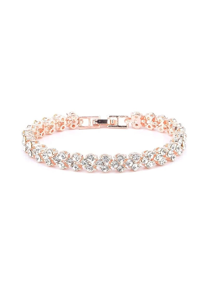 Bracelets for Women,Cubic Zirconia Tennis Bracelet,Classic Bling Bangles for Teens Girls and Female Hand Jewelry Accessories-6.5 Inch (Rose Gold) - pzsku/ZF1273FC9C205F5EFA0C0Z/45/_/1700101804/42c13267-ac4d-49e8-b019-184be244dc58