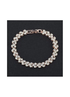 NNEWVANTE Bracelets for Women,Cubic Zirconia Tennis Bracelet,Classic Bling Bangles for Teens Girls and Female Hand Jewelry Accessories-6.5 Inch (Rose Gold)  - Image 2