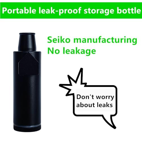 OakMsOik OMO Metal Ieak-proof Bottle (3nd Generation Upgrade Version) (Black high-capacity）(Silver small capacity) Portable Pepper Shaker (2 pack) - Image 4
