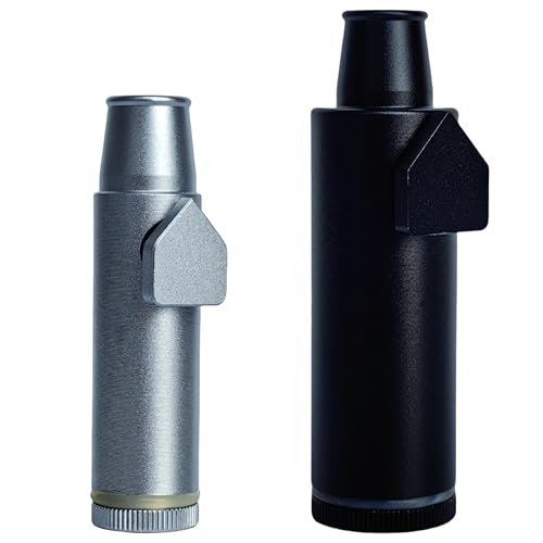 OakMsOik OMO Metal Ieak-proof Bottle (3nd Generation Upgrade Version) (Black high-capacity）(Silver small capacity) Portable Pepper Shaker (2 pack) - Image 1