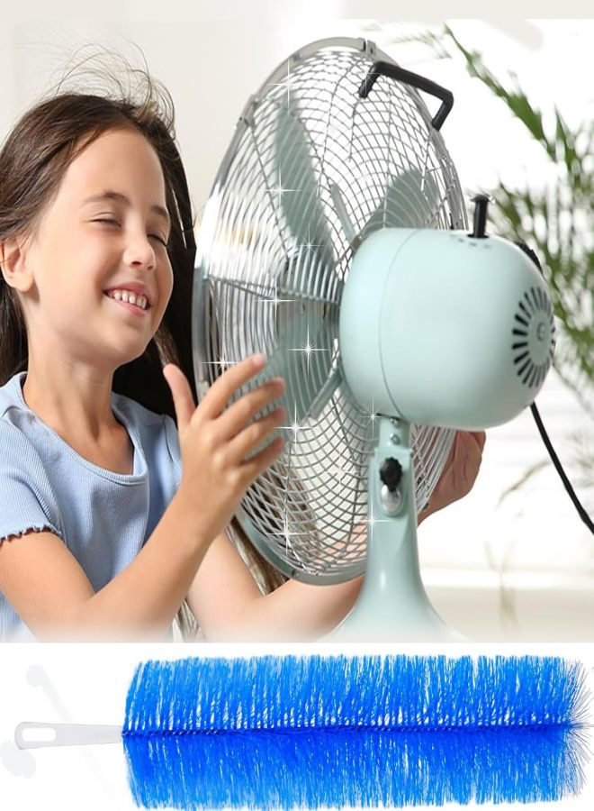 Microfiber dust removal fan cleaning brush Blue (2 pack), suitable for cleaning ceiling fans, exhaust vents, curtains, etc. - Image 5