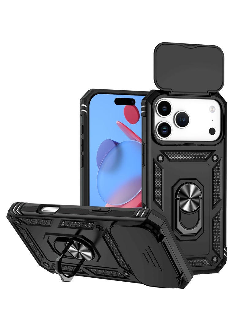 Phone Case for iPhone 17 Pro Max, iPhone 17 Pro Max Case with Camera Cover  Kickstand Military Grade Shockproof Heavy Duty Protective with Magnetic Car Mount Holder Cover - Image 1