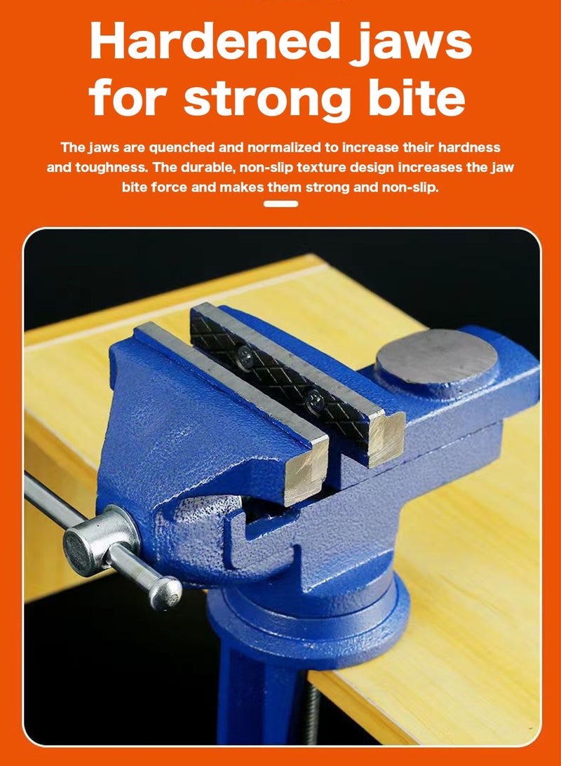 LOOPITYS Home Vise Universal Rotate 360° Work Clamp-On Vise, 3.2" ,Heavy duty table tiger pliers, high load-bearing clamping pliers, industrial maintenance tools, bench pliers - Image 4