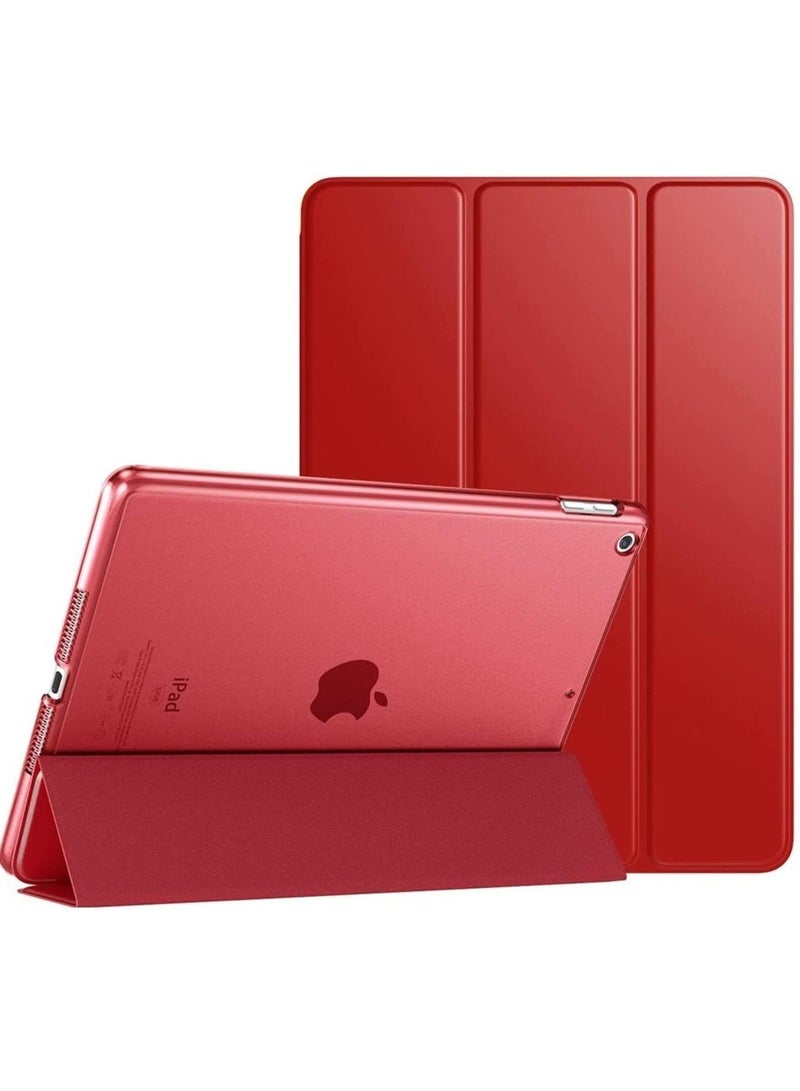 ELTRAZONE ELTRAZONE iPad 10.2 Case - Compatible with 9th Generation (2021), 8th Generation (2020), 7th Generation (2019) - Slim Translucent Hard PC Protective Smart Cover with Stand - Red