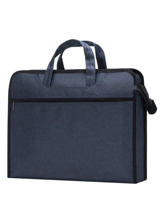 HELPS A4 Satchel Document Bag Customized Large-capacity Multi-functional Document Bag Oxford Cloth Double Zipper Information Conference Briefcase - Image 1